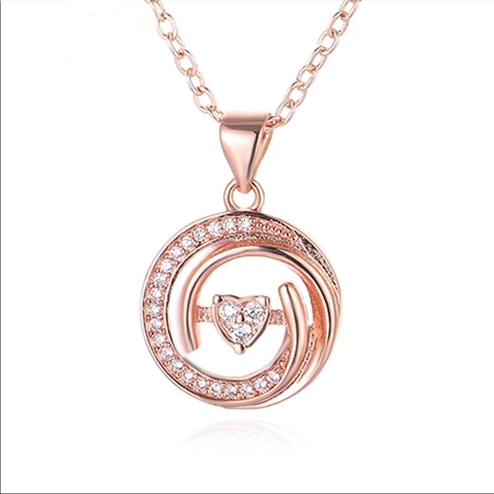 Rose Gold Filled Cubic Zirconia Necklace